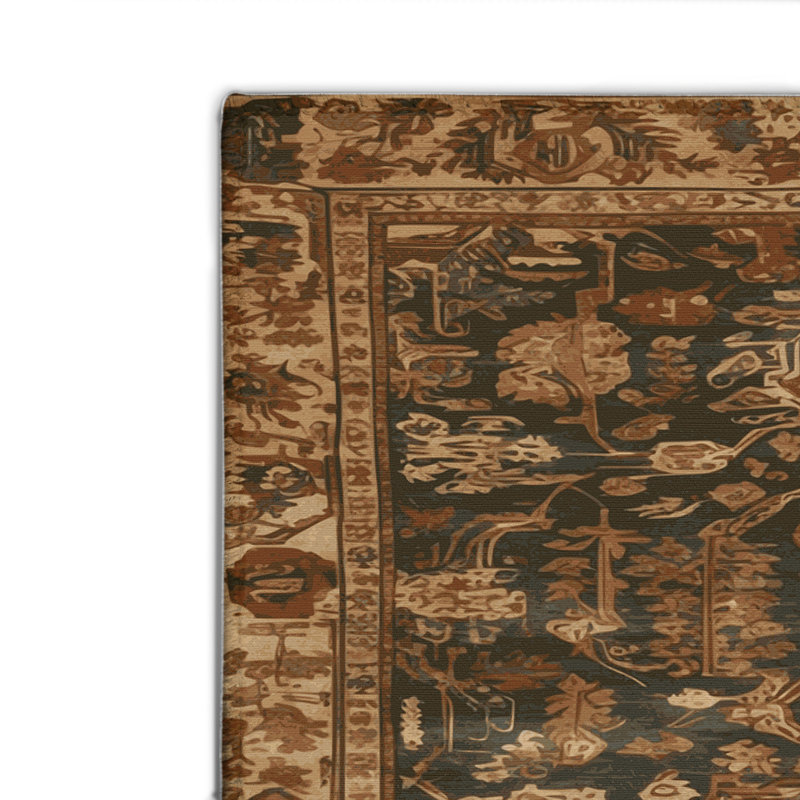 Tapis turc intérieur et extérieur brun, Rectangle 9 pi x 12 pi