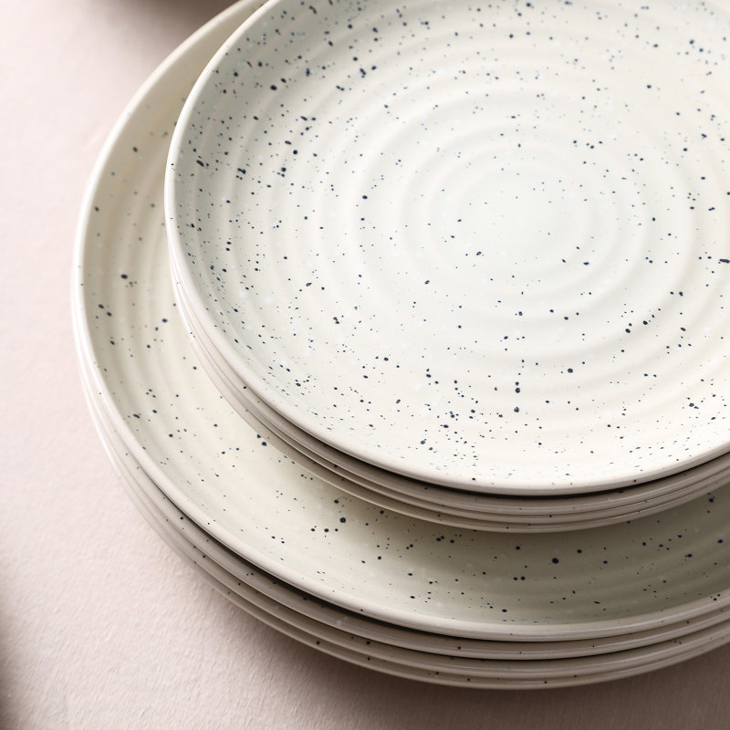 Stone Lain Dua 24-Piece Dinnerware Set Stoneware, White
