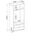 Modern White Wardrobe with Numerous Shelves, 35.4 x 72.0 x 17.7 inches | 100% Melamine Coated Particle Board, Thickness: 0.7 inches | Wall-Mountable Design, Stylish & Functional Storage Solution for Any Space