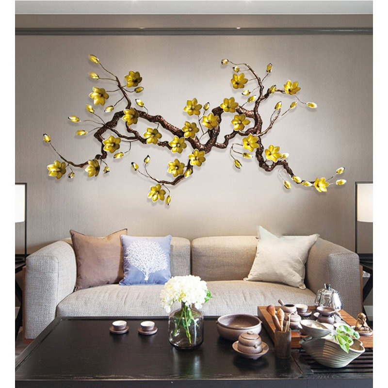 Décoration murale luxueuse orchidée en fer
