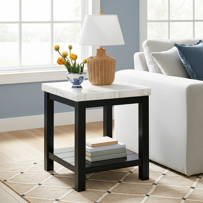 Benniton Marble Top End Table