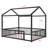 House Shaped  Floor Bed With Safety Fence For Toddlers-326574199-326574184