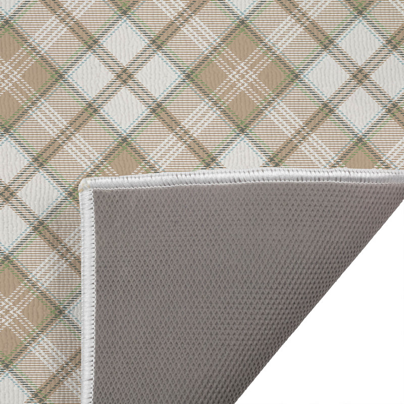 Diamond Plaid Outdoor Doormat, Tan, 17'' W x 24'' L