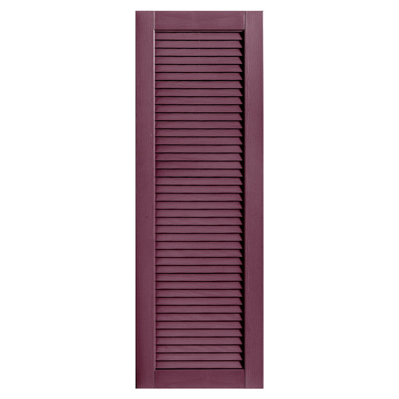 Paire de volets à persiennes droites, 81 po, Bordeaux, 16 po