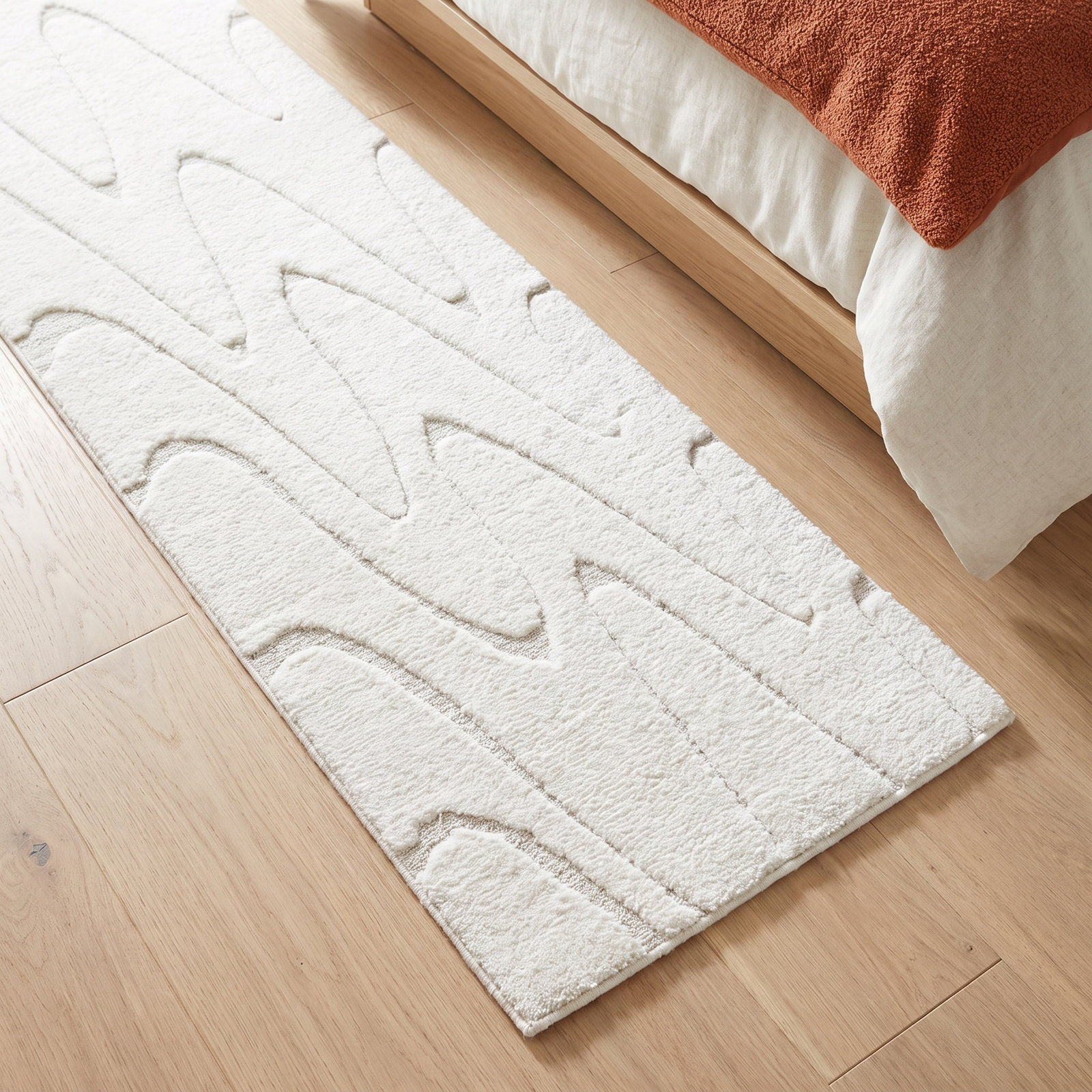 Martinique Ivory Beige Hand-Woven Flatweave Rug, Runner 2'3" x 8'