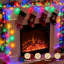 Guirlandes de Noël extérieures imperméables 9,8 pi 30 lumières à DEL multicolores à piles avec minuterie pour les décorations de Noël d'intérieur et d'extérieur-132727576