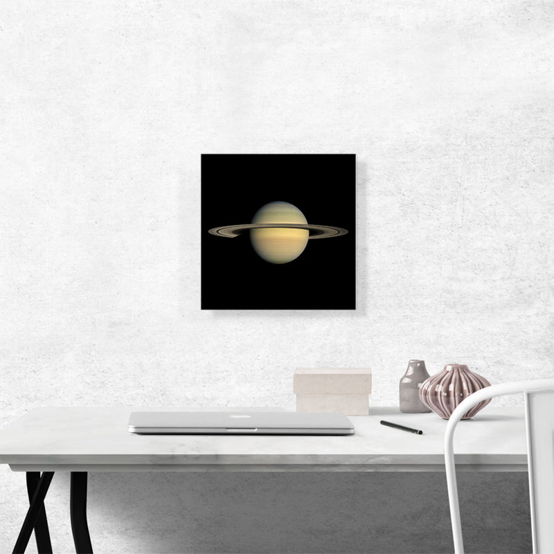 Planète saturne, Sixième planète, impression sur toile tendue, H 12 po x l 12 po x P 0,75 po