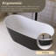 Baignoire de trempage autoportante en acrylique 59 po-112451737