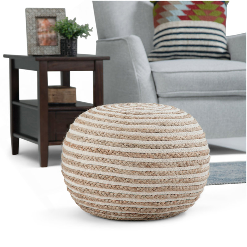 Yolanda - Pouf rond - Naturel