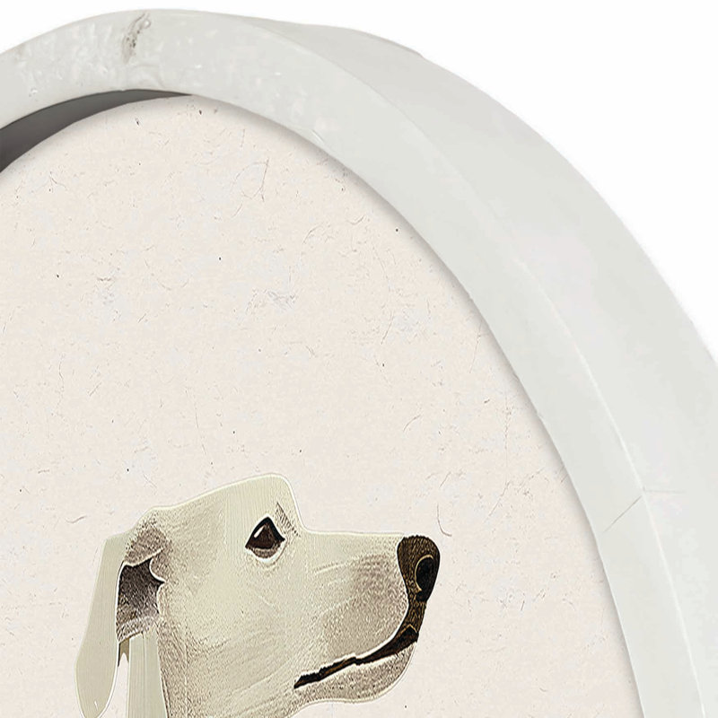 Impression encadrée Minimal Greyhound 20 x 20, Blanc
