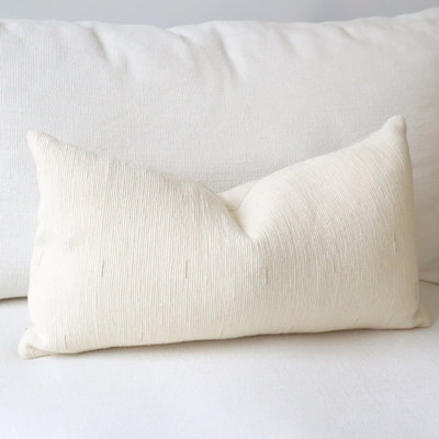 Housse de coussin en coton texturé de Chiang Mai (Thaïlande), tissée à la main en noueux.