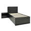Lit escamotable simple avec table de chevet Robin et gris foncé Robin