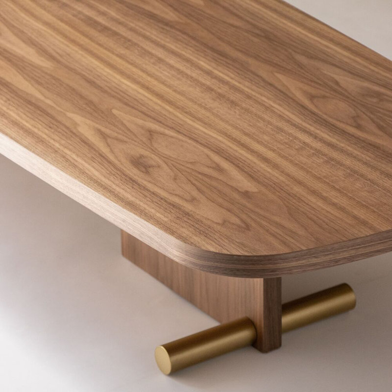 Nova Solid Wood Coffee Table, 11.8" H x 47.2" L x 23.6" W, Walnut