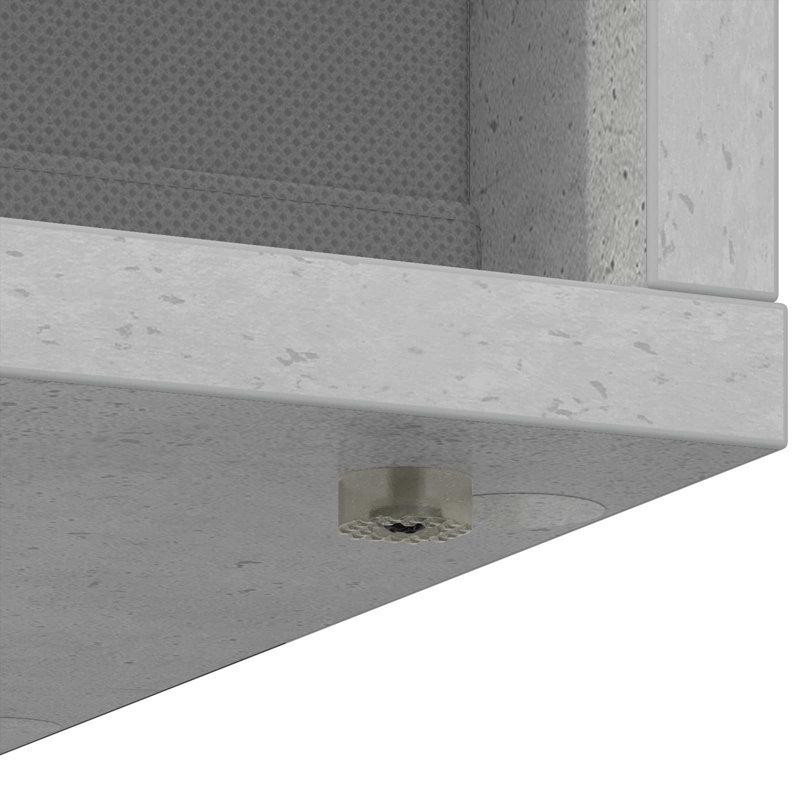 30.5cm Sideboard, Concrete Grey