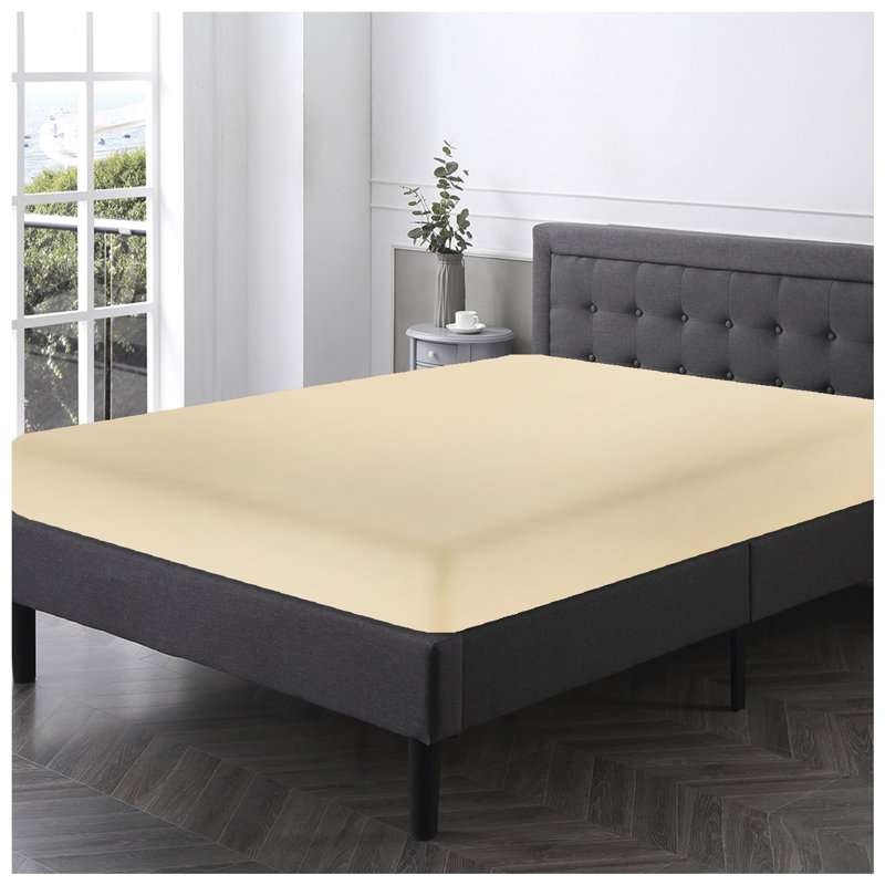 Diamond Fitted Sheet, Super King (6'), Cream