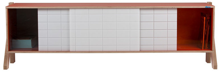 Mcwethy 165cm Sideboard, Foxy Orange/White