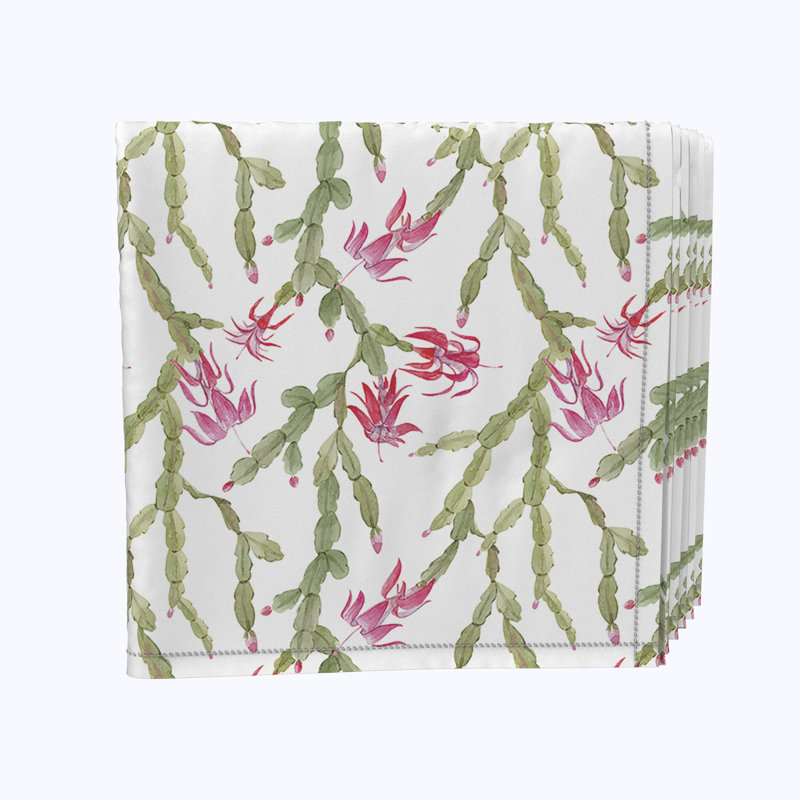 Polyester Floral Square Napkin