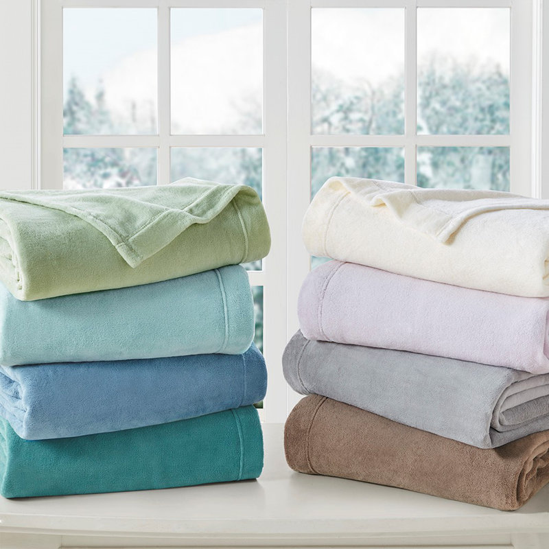 Ensemble de draps en micro peluche Gracie Mills Dashiell, Ensemble de draps pour lit double avec 2 taies d'o, gris