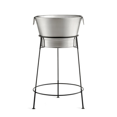 Ensemble de baignoire à double paroi en acier inoxydable 7 gallons avec support Heberling TableCraft