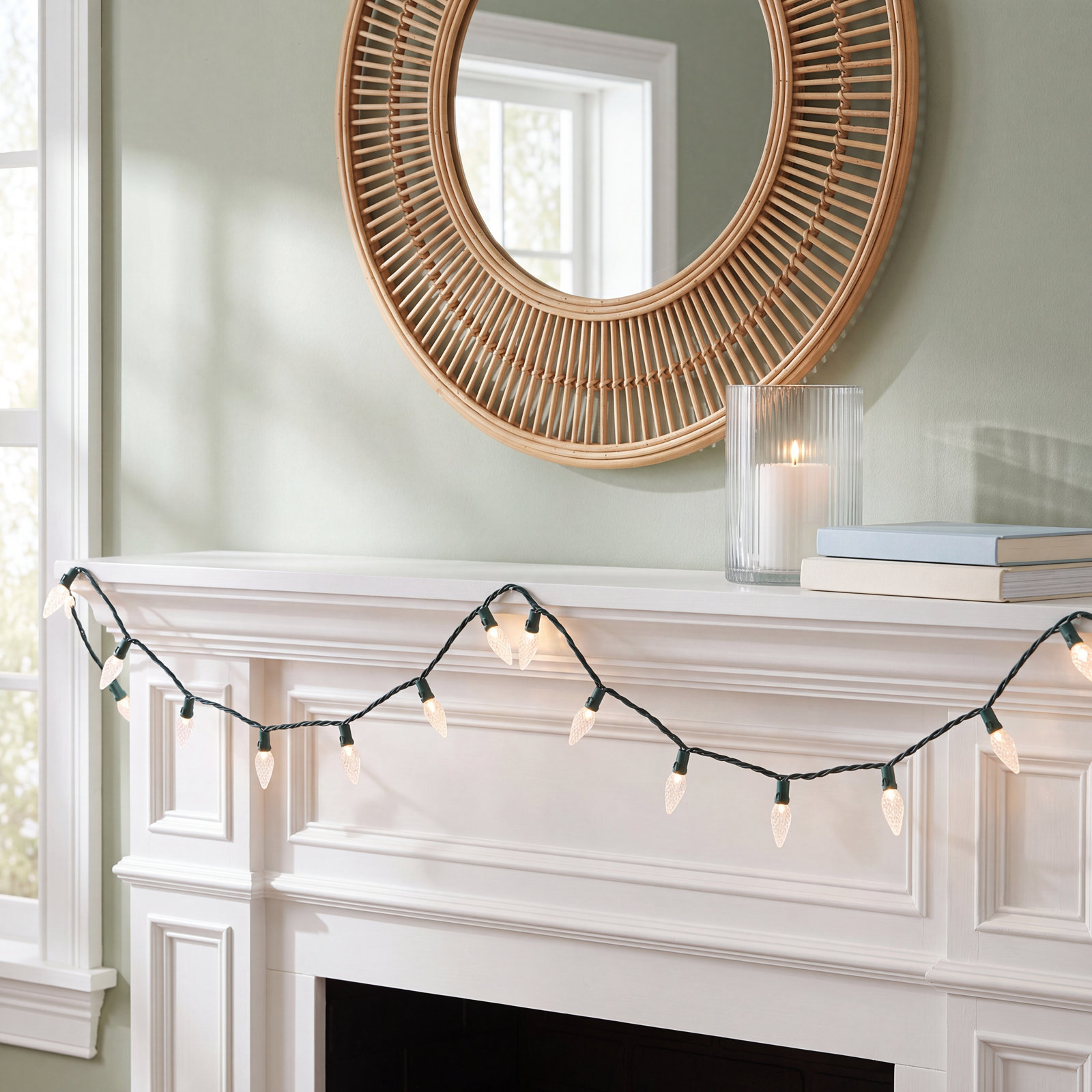 50-Count Battery-Operated C6 LED Lights