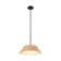1-Light 15.7" Wide Modern Scandinavian-Style Wood-Like Pendant Lamp with Lamp Shade diffuser