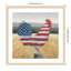 «American Rooster» par Wood, reproduction d'art encadrée-729183222