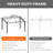 10Ft.W x 12Ft.D Steel Patio Gazebo with Netting-58241733