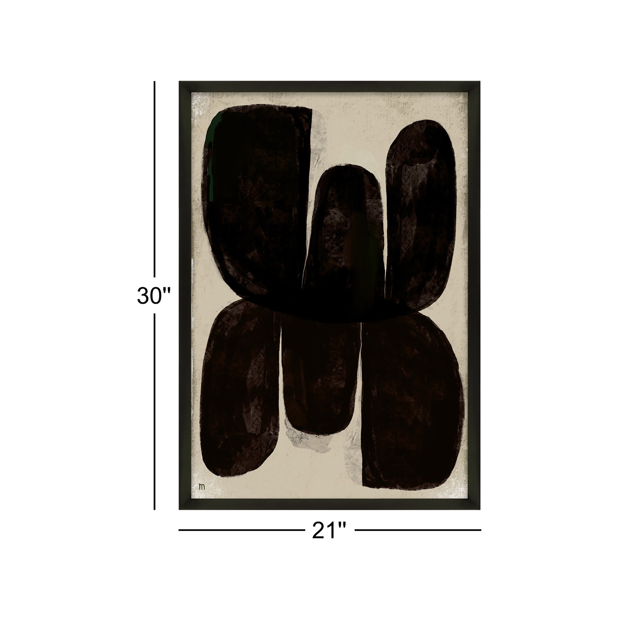 Night Butterfly by StudioM, Black, 30" H x 21" W x 1.25" D