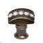 Caché rectangle knob with flared foot with center of 5 rivoli Swarovski Clear Crystalsin Chalice-2063308111