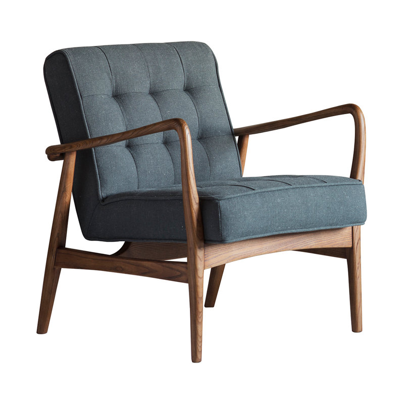 Castlewood Upholstered Solid Wood Accent Chair