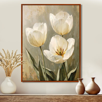 White Tulip Dance Of Serenity - Tulips Wall Art
