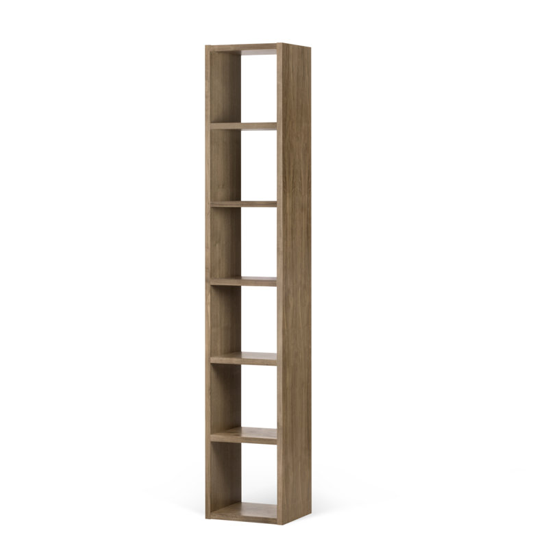 Araeya Shelving Unit Starter, Walnut, 88" H x 16" W x 13" D