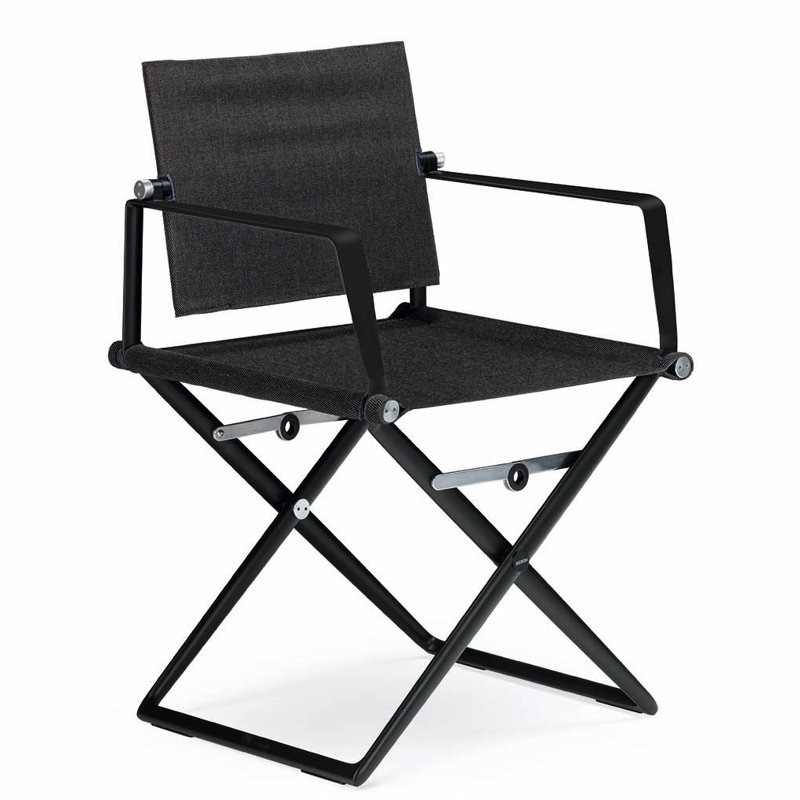 Seax Outdoor Dining Armchair, Sail Shade, Black Pepper