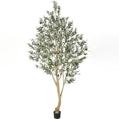 Olive artificielle avec tronc de bois naturel