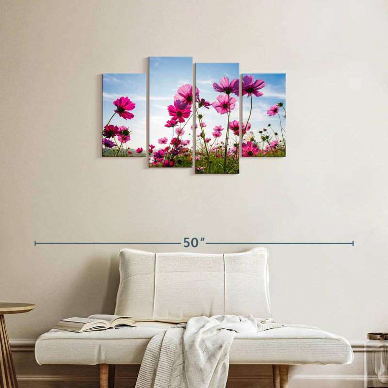 Harnek fleurs de cosmos sauvages, H 22 po x l 36 po