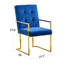 Ensemble de 1 chaise de salle à manger avec accoudoirs Modern Velvet-1899102064-1899102062