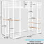 Twin White Iron Bed, Railing, Stairs On Both Sides, Functional, Bedroom, Table, Long Service Life White Iron Frame Bed With Built - In Table And Stable Safe For Double Supported Legs, Space Saving