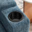 Fauteuil inclinable multifonctionnel bleu avec USB, rangement et repose-pieds