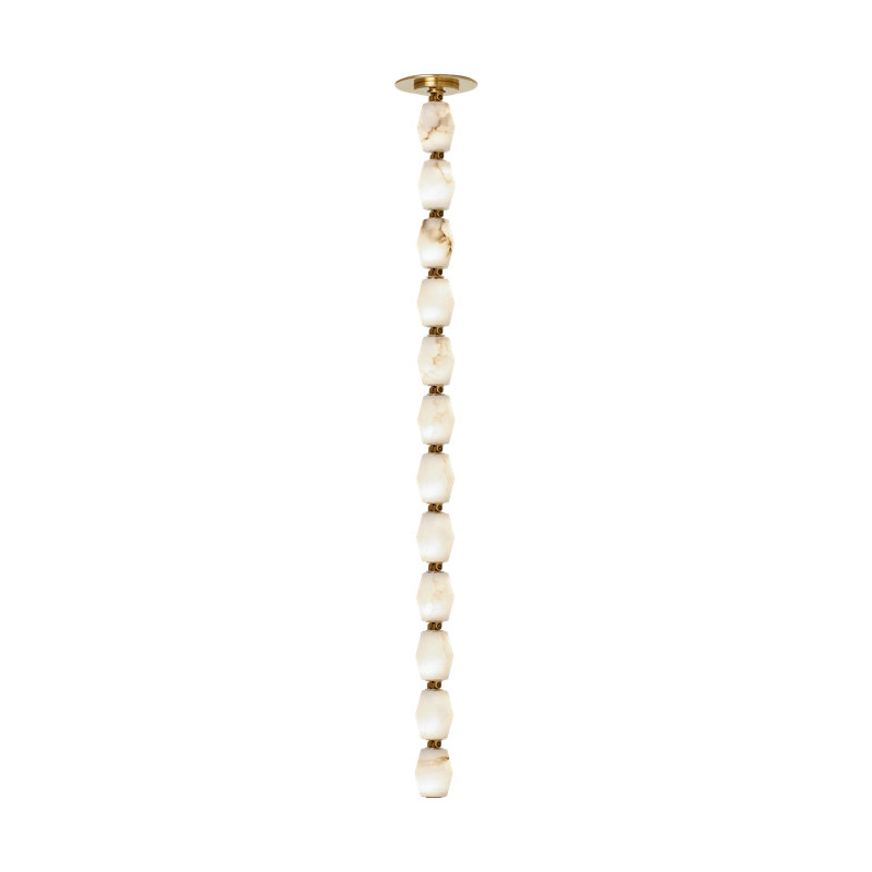 Sean Lavin Collier 36 Pendant in Hand Rubbed Antique Brass with Alabaster shade, 3000K