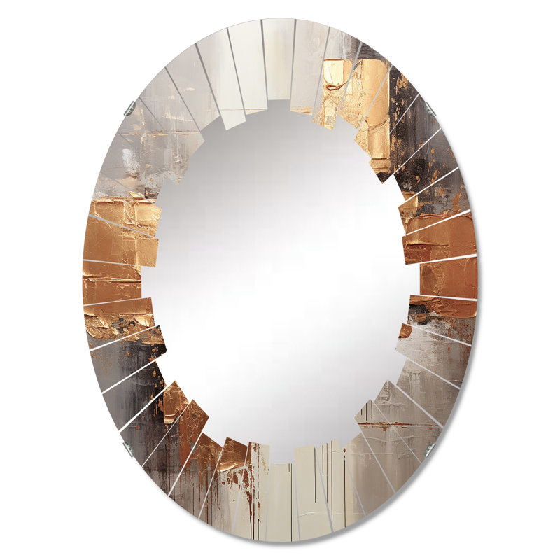 Tachevah - Miroir mural moderne ovale, 30 po x 20 po