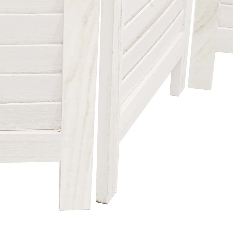 Paravent en bois massif 4 panneaux Paulownia, Noir, noir, noir, noir, H 78,7 po x l 43,3 po x P 0,63 po