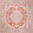 Lesak Ornate Medallion Machine-Washable Orange/Cream Rug-1999830254