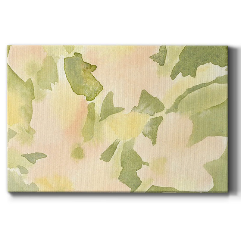 Verdant Floral Abstract I Premium Gallery Wrapped Canvas - Ready to Hang, 18" H x 27" W