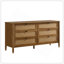 Commode 6 tiroirs avec miroir Vichy