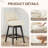 360°Bar Counter Stool with Solid Wood Frame-534398503