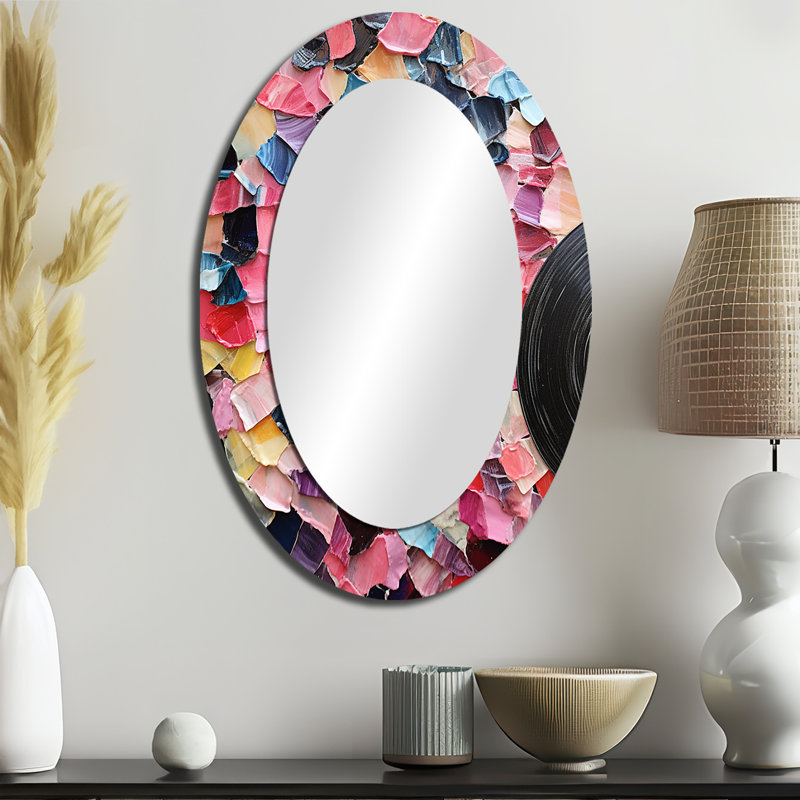 Miroir mural rose Modern Melodic Fusion III - Modern, H 36 po x l 24 po