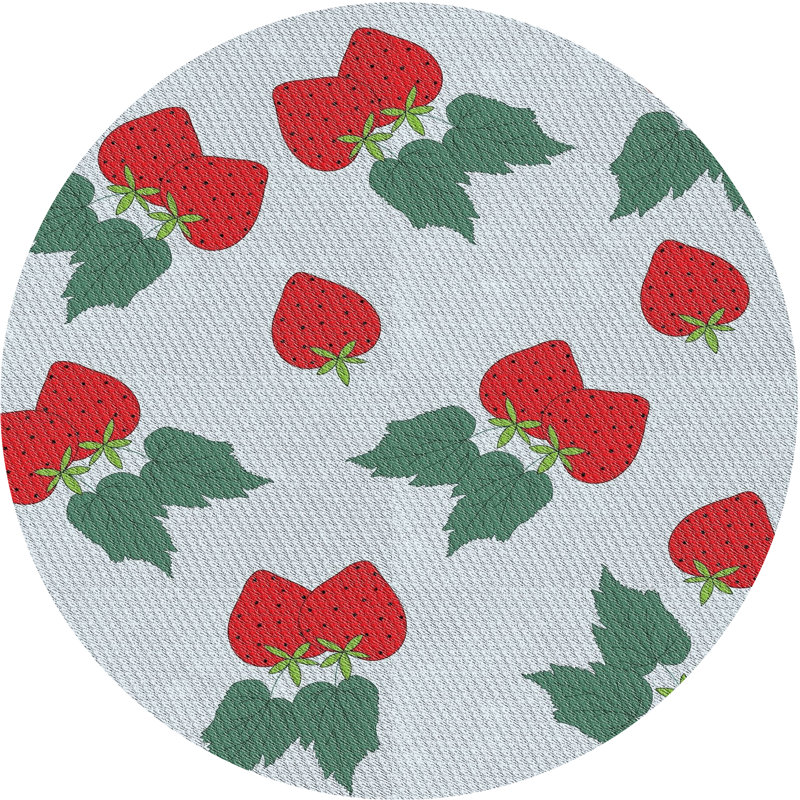 Tapis rouge à motif floral Danniella, Rond 6 pi