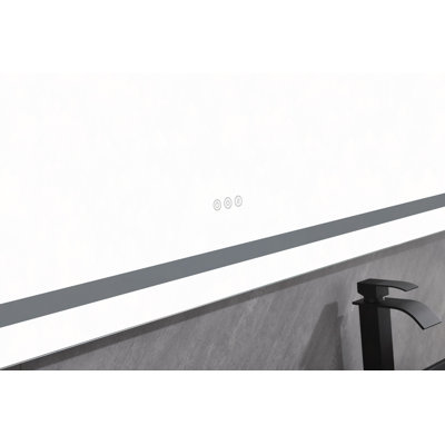 LED Bathroom Mirror 84 "X 48" With Front And Backlight, Large Dimmable Wall Mirrors With Anti-Fog, Memory, 3 Colors, LED Vanity Mirror