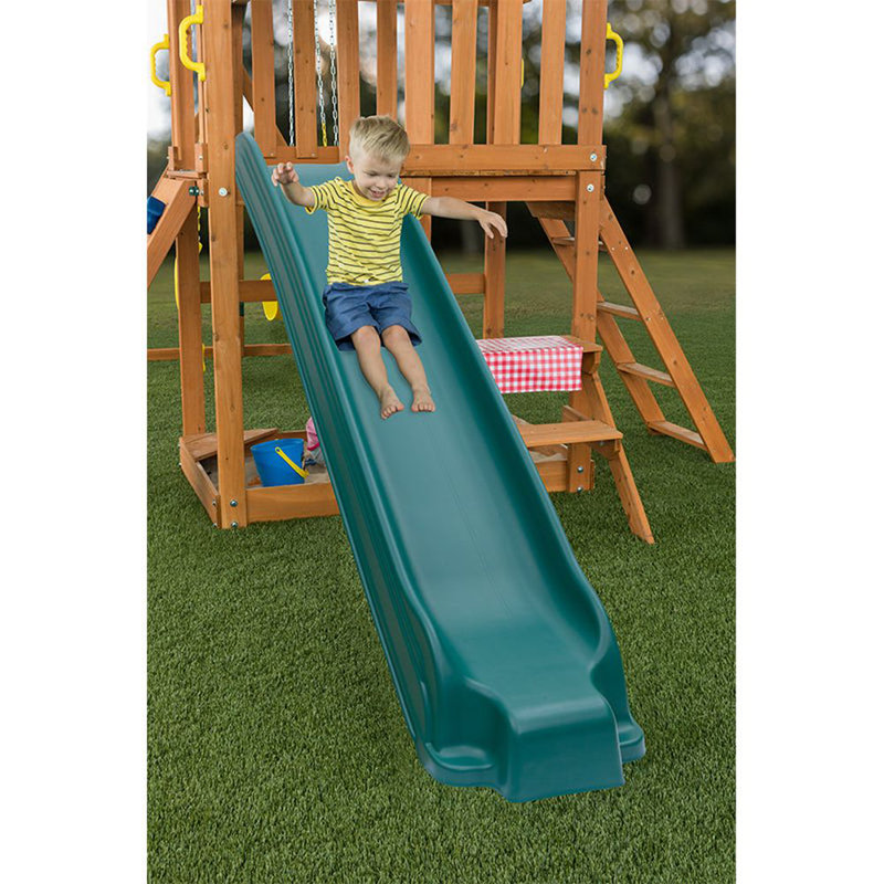 Sky View Cedar Backyard Playset with Swings and Slide