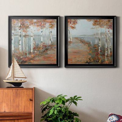 Birch Walk I - ensemble de 2 reproductions d'art sur toile